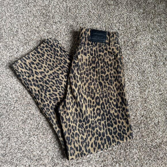 Levi's Ribcage Strait Ankle Leopard Corduroy Pants, Size 29 - Picture 13 of 13